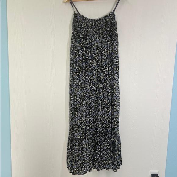 Free People - Molly Jo Boho Colorful Floral Back Cutout Midi Dress Size XL - Picture 12 of 14